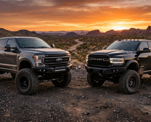 Lifted Ford F-250 vs. Ram 2500 for Work and Weekend Towing Use | Lifted Trucks For Sale & Diesel Trucks | Unique Trucks Blog